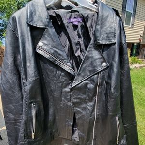 Romans Leather Bomber Jacket